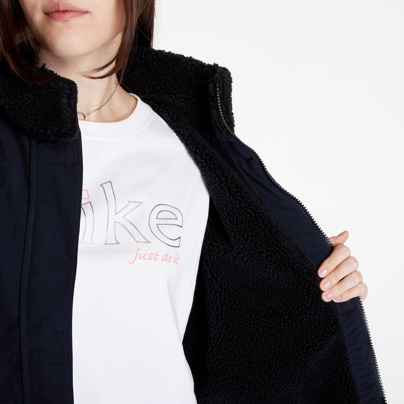 Jakne  Nike Sportswear Essential Woven Fleece-Lined Jacket Black