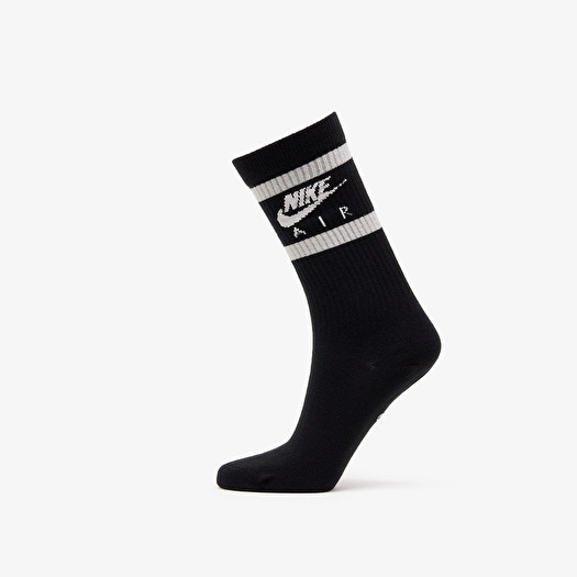 black nike socks with grey swoosh