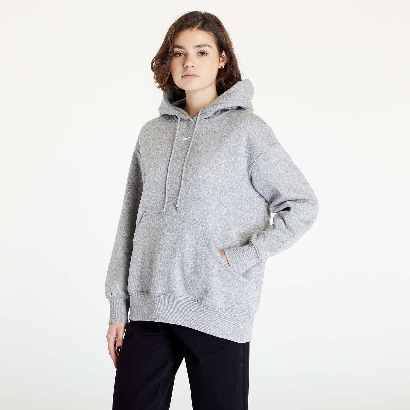 Levně Nike Sportswear Phoenix Fleece Oversized Pullover Hoodie Grey