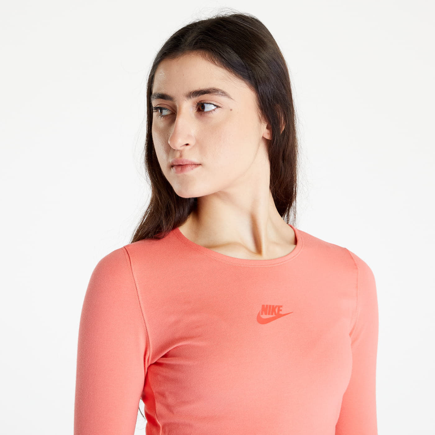 Tank Tops Nike Sportswear Women's Long-Sleeve Dance Crop Top Magic Ember