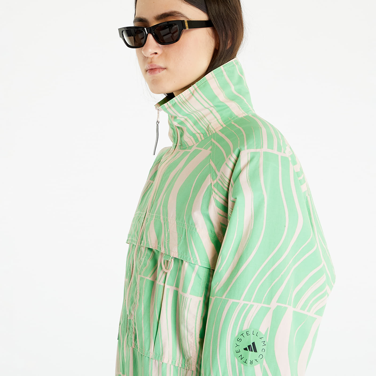 Geci adidas x Stella McCartney TrueCasuals Printed Tracktop Jacket Blush Pink/ Semi Flash Green