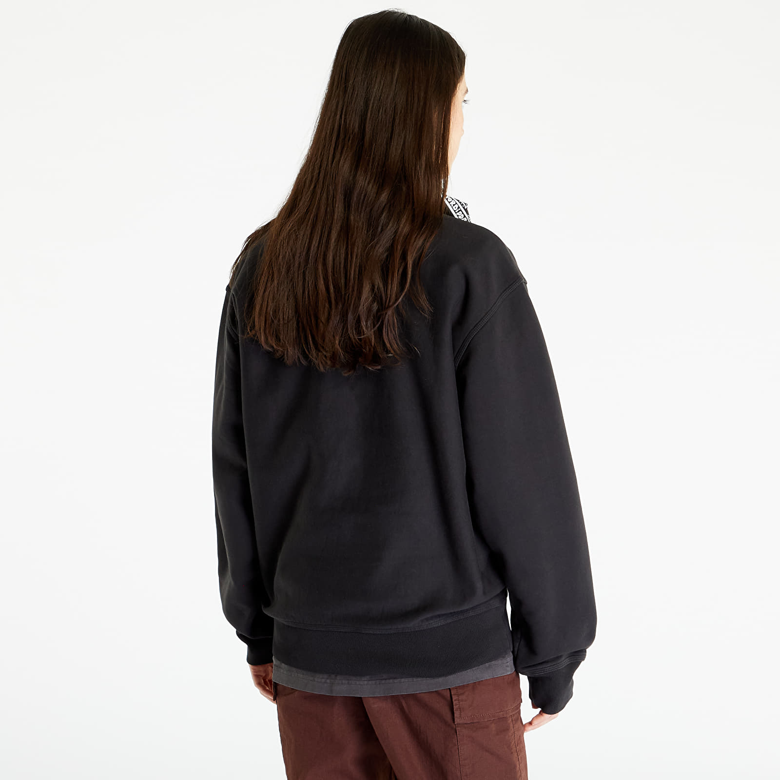 Hanorace Stüssy Stock Logo Crewneck UNISEX Black