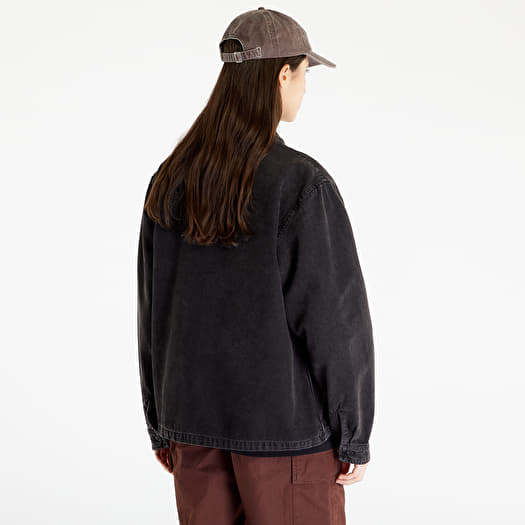 Stüssy Washed Canvas Zip Long Sleeve Shirt UNISEX