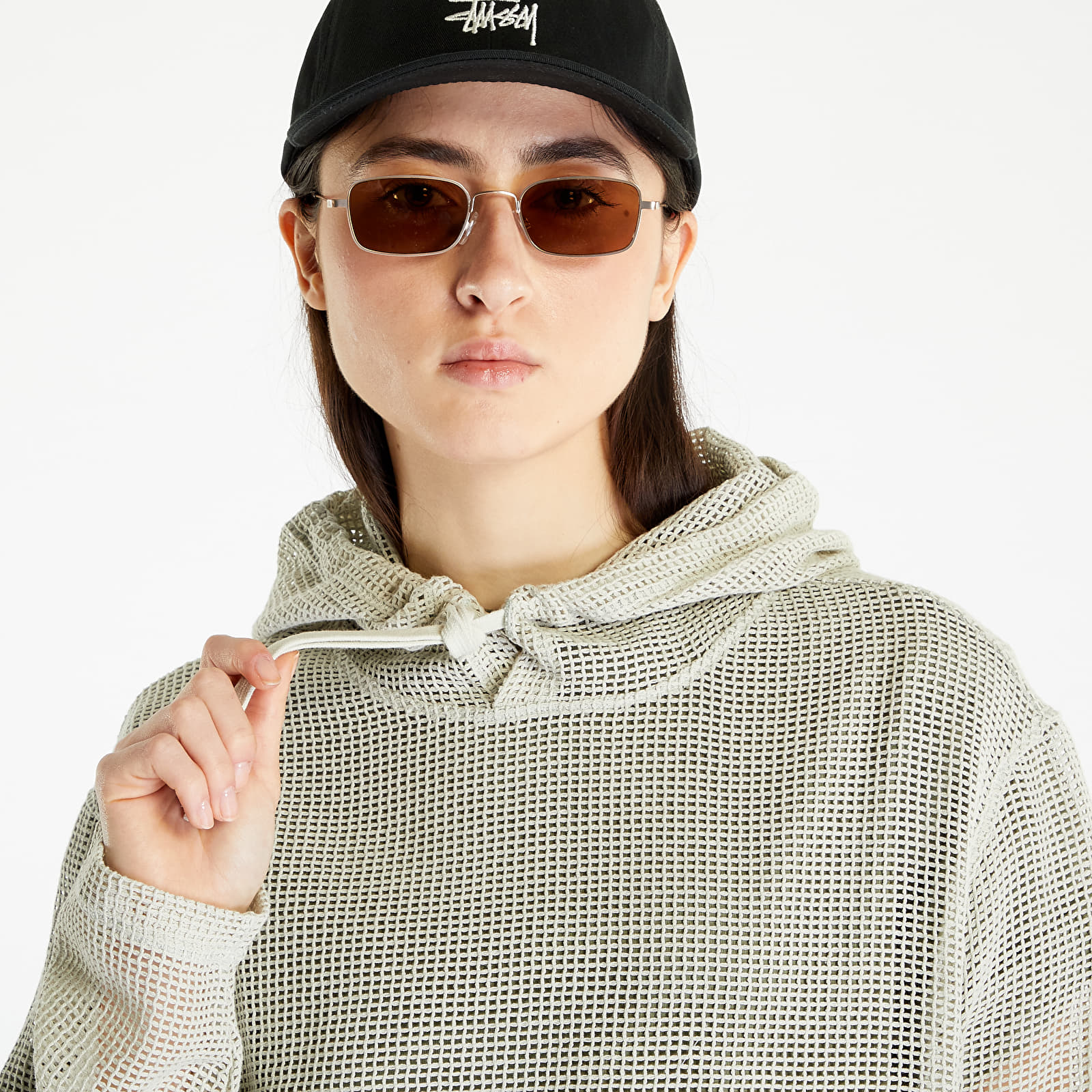 Sweatjacken und Sweatshirts Stüssy Cotton Mesh Hoodie UNISEX Bone