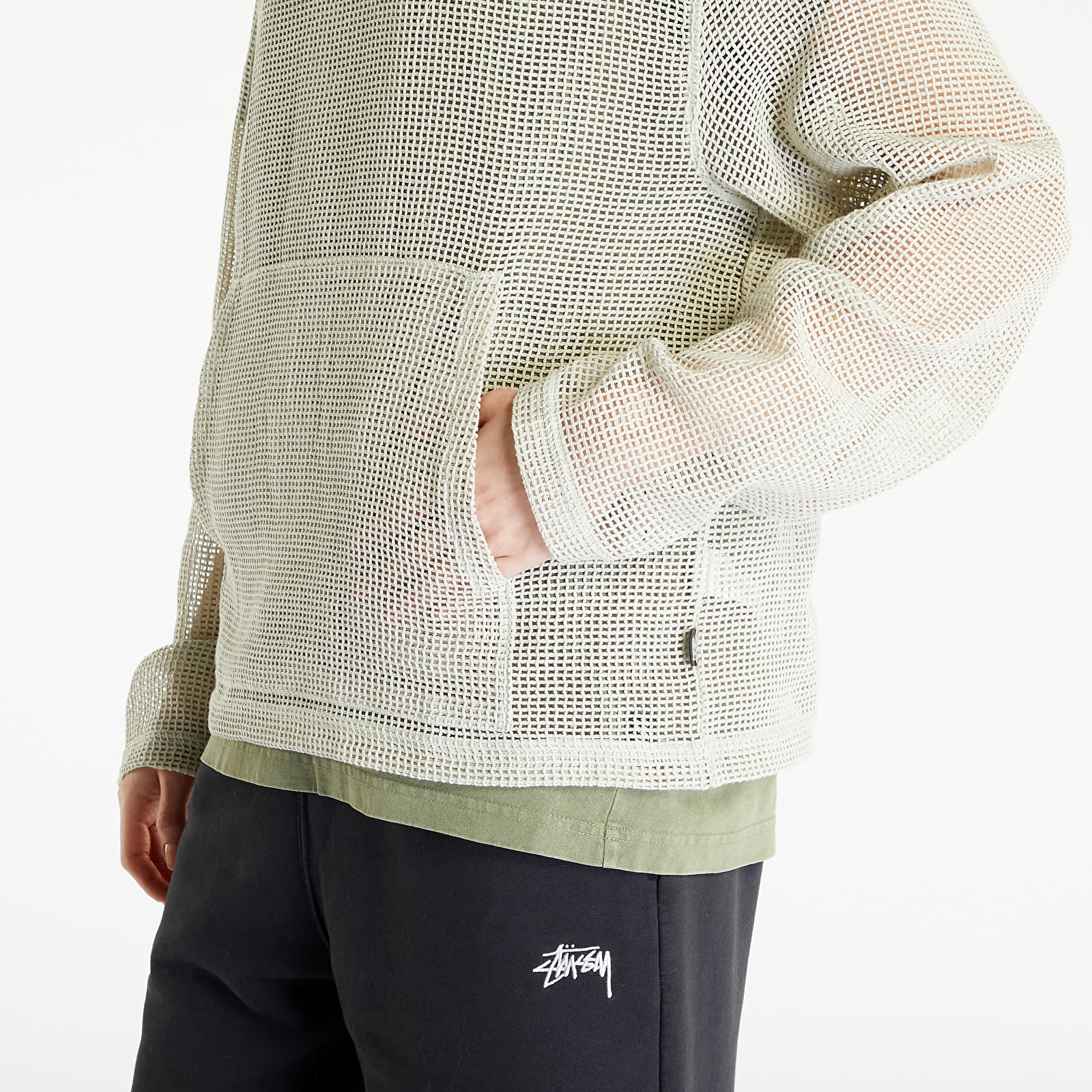 Sweatjacken und Sweatshirts Stüssy Cotton Mesh Hoodie UNISEX Bone