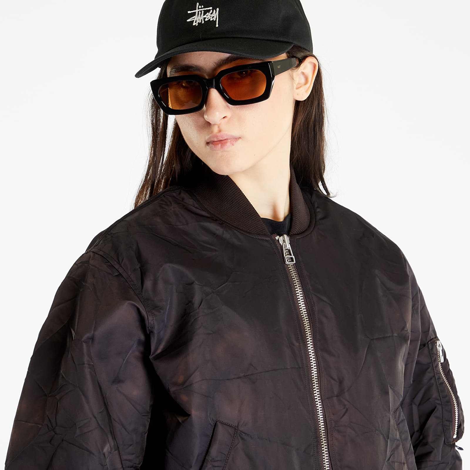Bomber Jackets Stüssy Dyed Nylon Bomber UNISEX Dark Brown