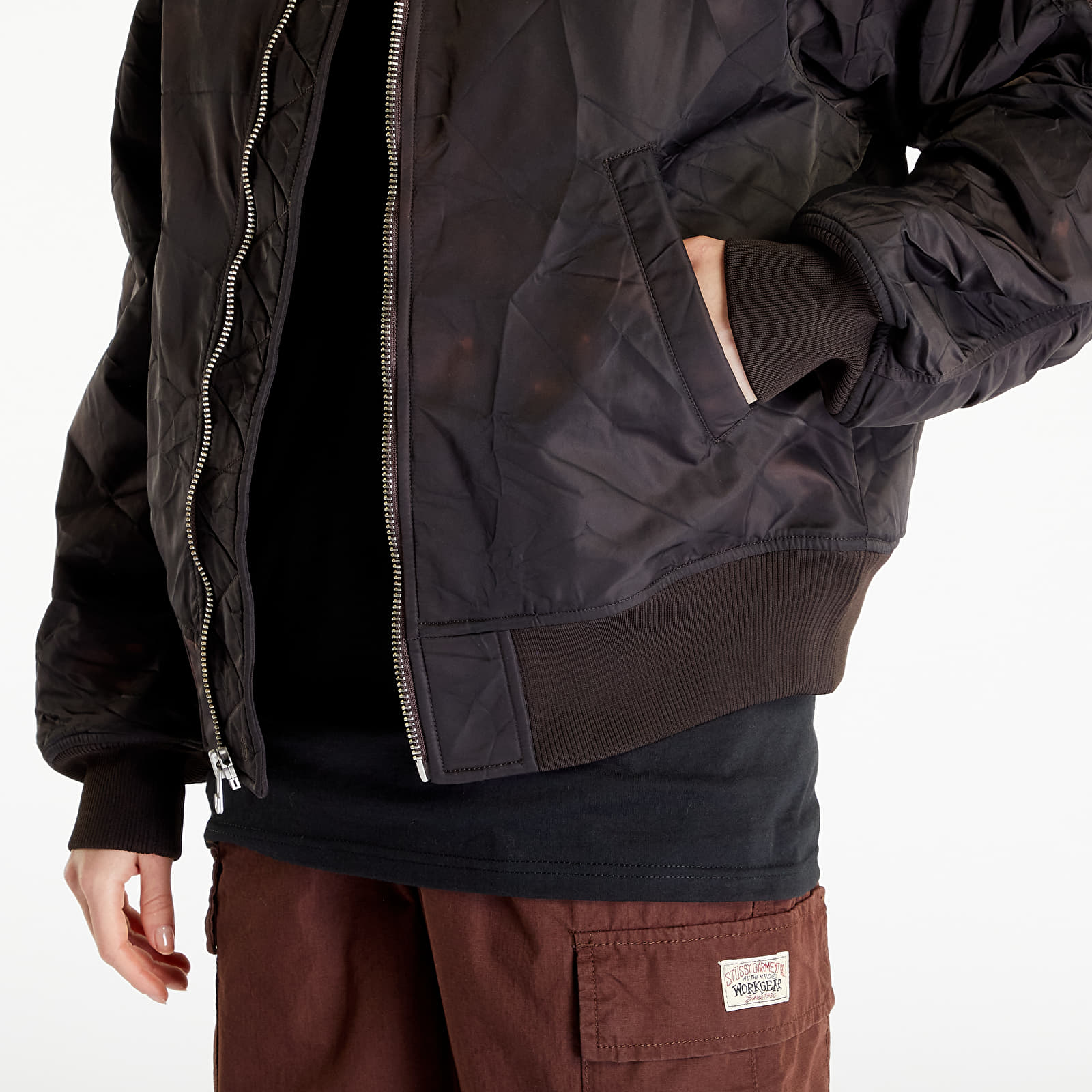 Bomber Jackets Stüssy Dyed Nylon Bomber UNISEX Dark Brown