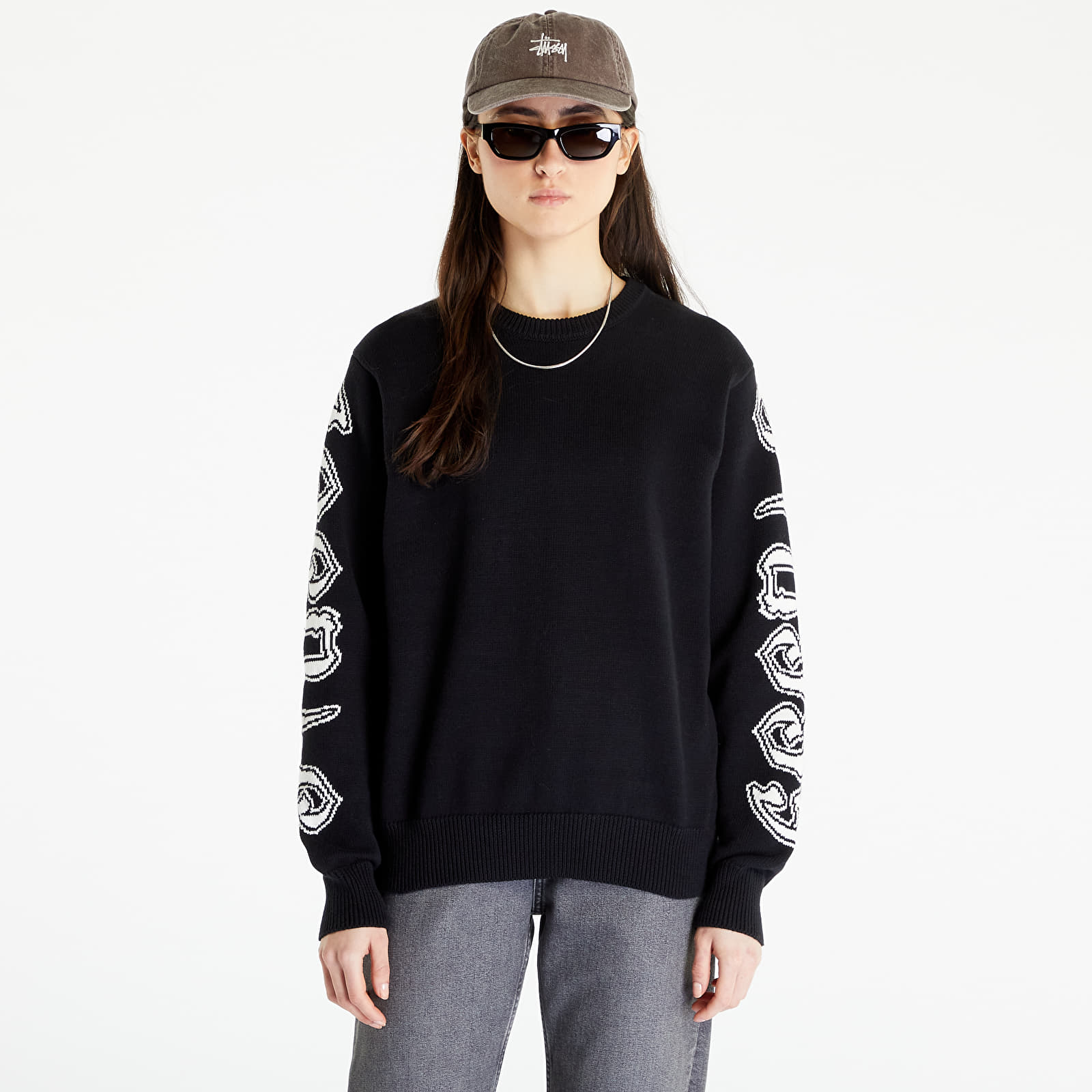 Sweaters Stüssy Long Sleeve Logo Sweater UNISEX Black | Footshop