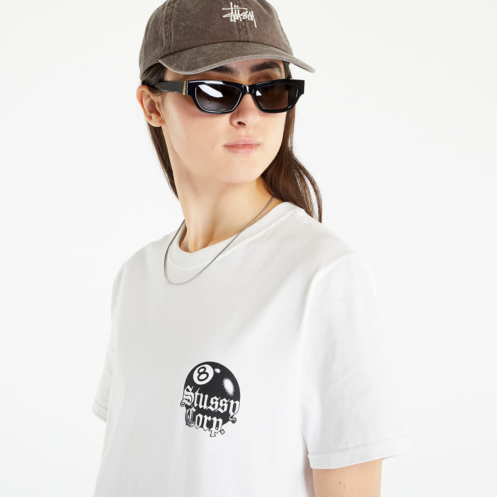 Camiseta Stussy 8 Ball Corp. Shirt Branca – Waterest Club