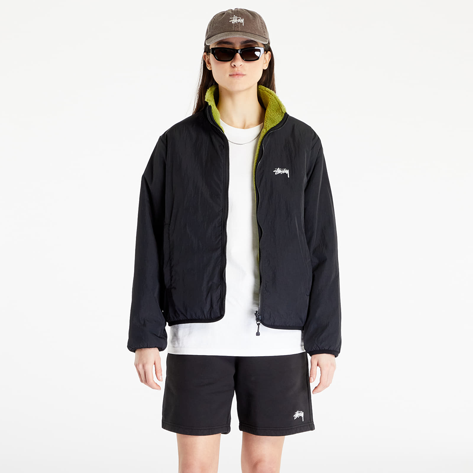 Jackets Stüssy Sherpa Reversible Jacket UNISEX Moss Green/ Black