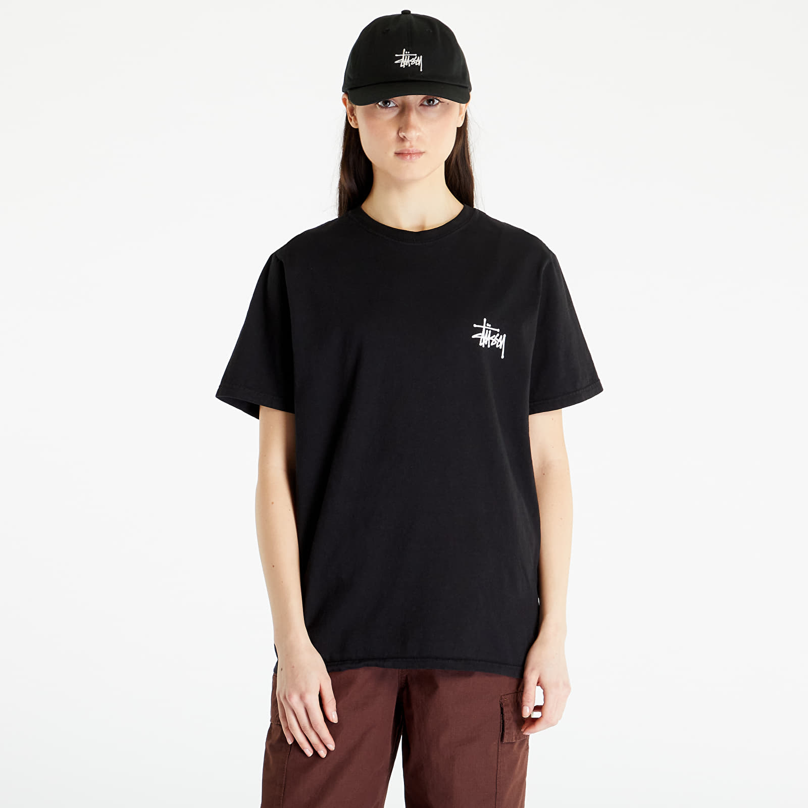 T-Shirts Stüssy Basic Stussy Pig. Dyed Short Sleeve Tee UNISEX Black