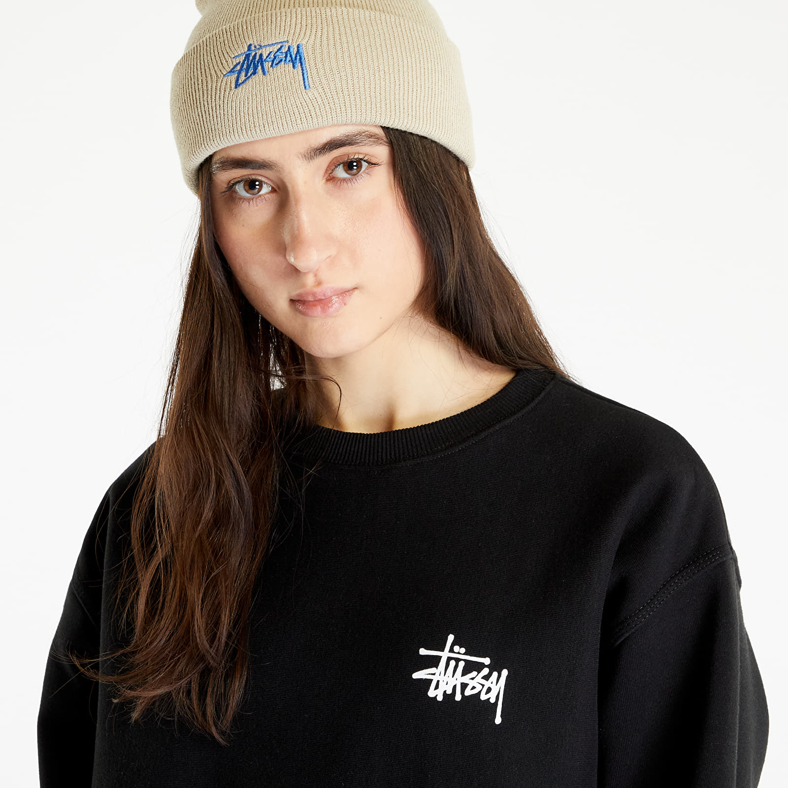 Mikiny Stüssy Basic Stussy Crewneck UNISEX Black