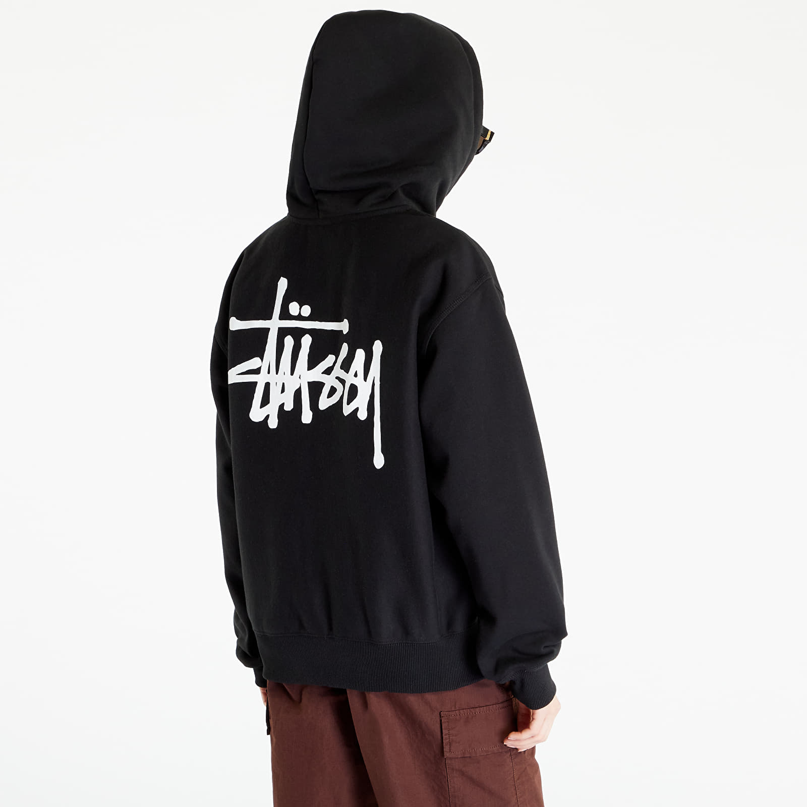 Sweatjacken und Sweatshirts Stüssy Basic Stussy Full-Zip Fleece Hoodie UNISEX Black