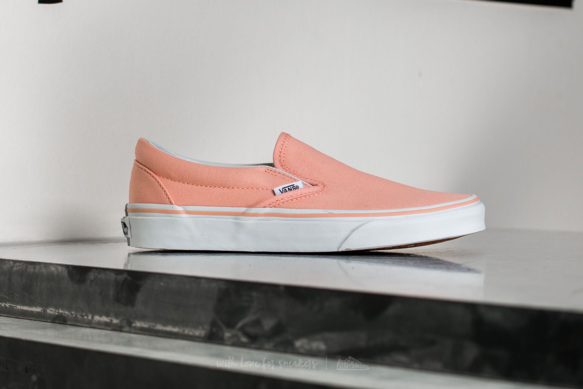 Tropical peach vans slip ons sales