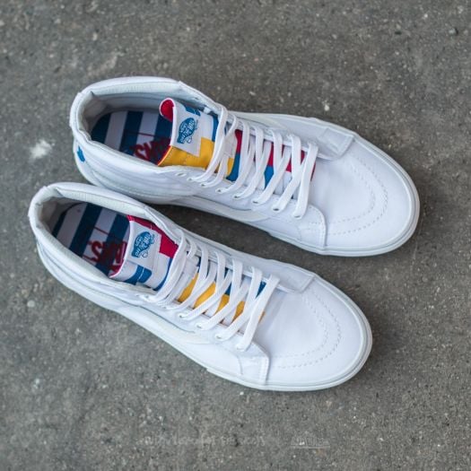 Blue red hot sale white vans