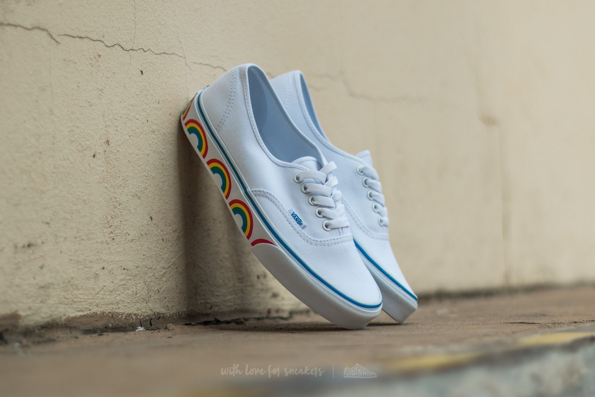 Men's shoes Vans Authentic (Rainbow Tape) True White