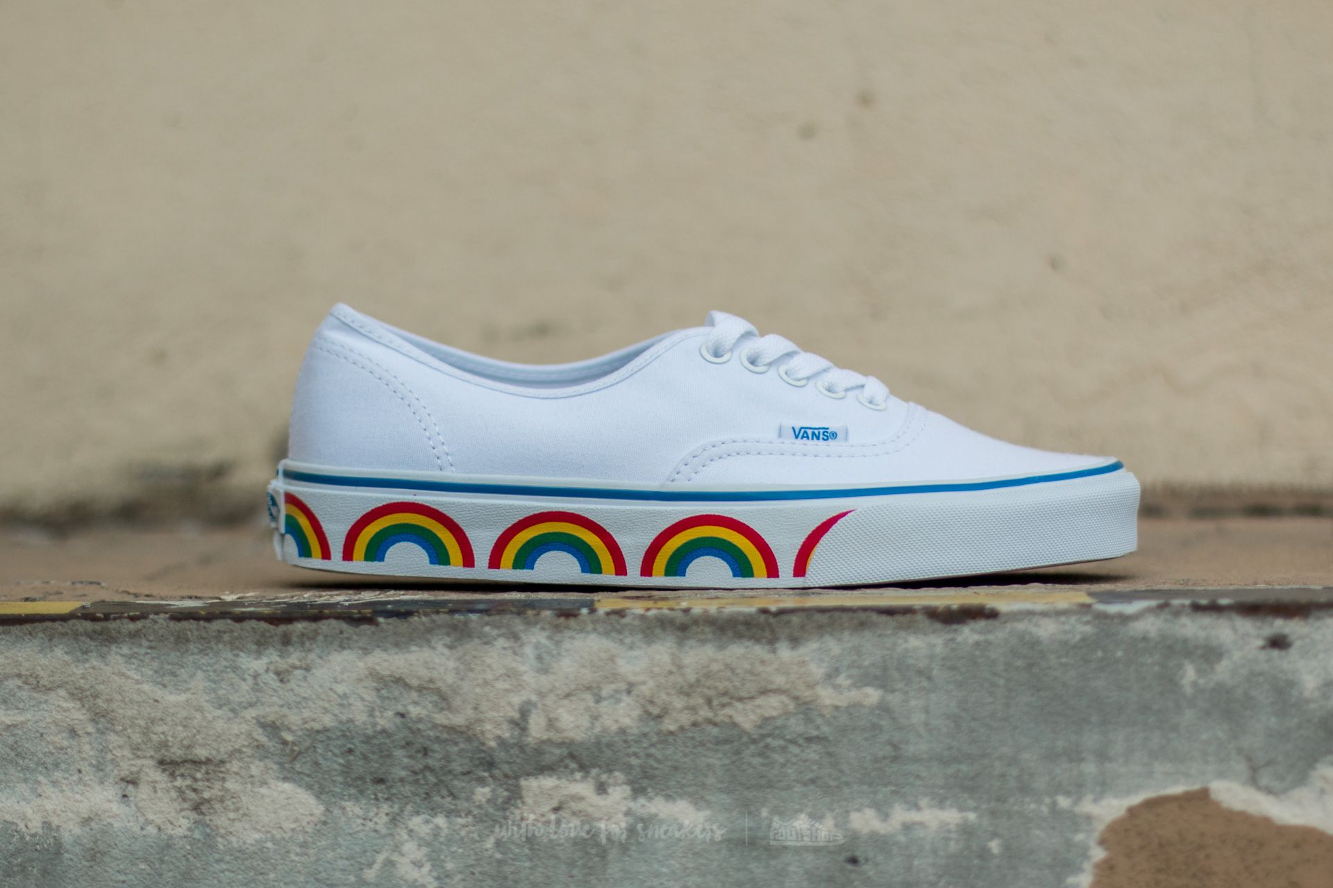 Men s shoes Vans Authentic Rainbow Tape True White Footshop