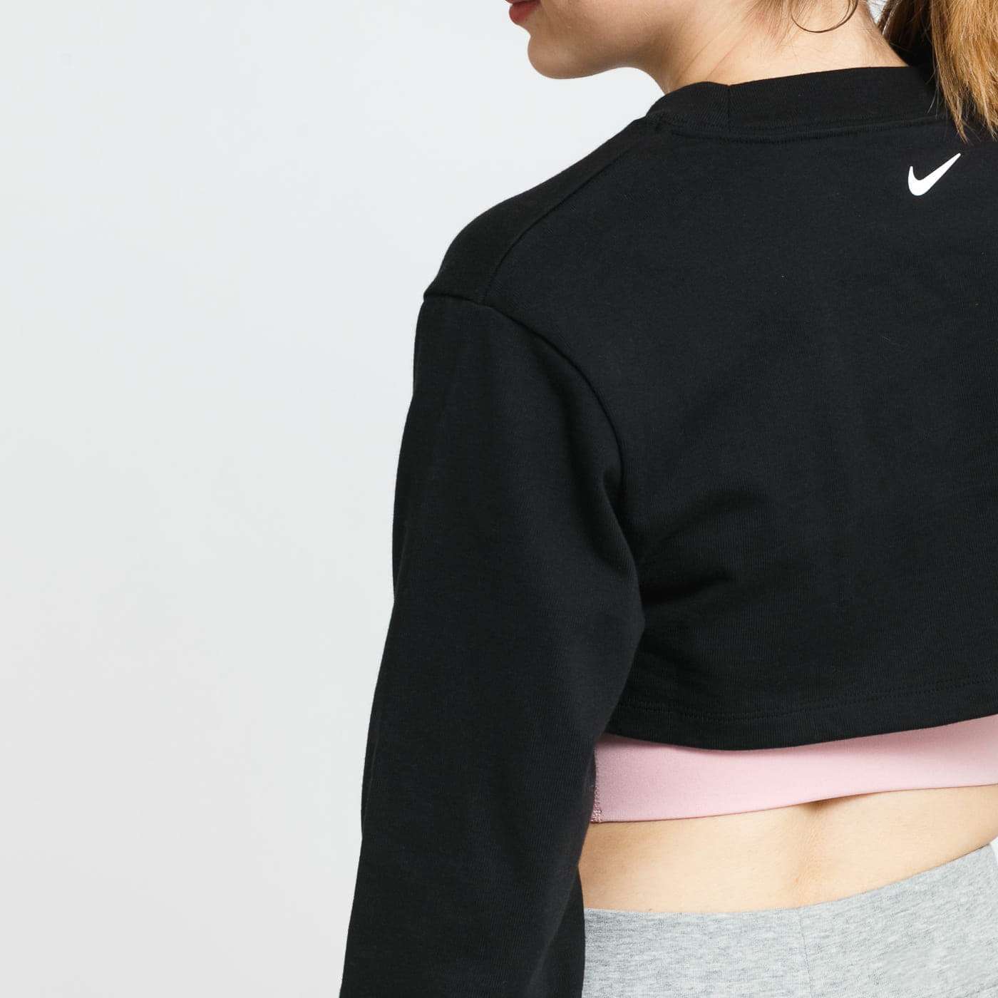 Topy Nike Sportswear Long Sleeve Crop Top Print Black