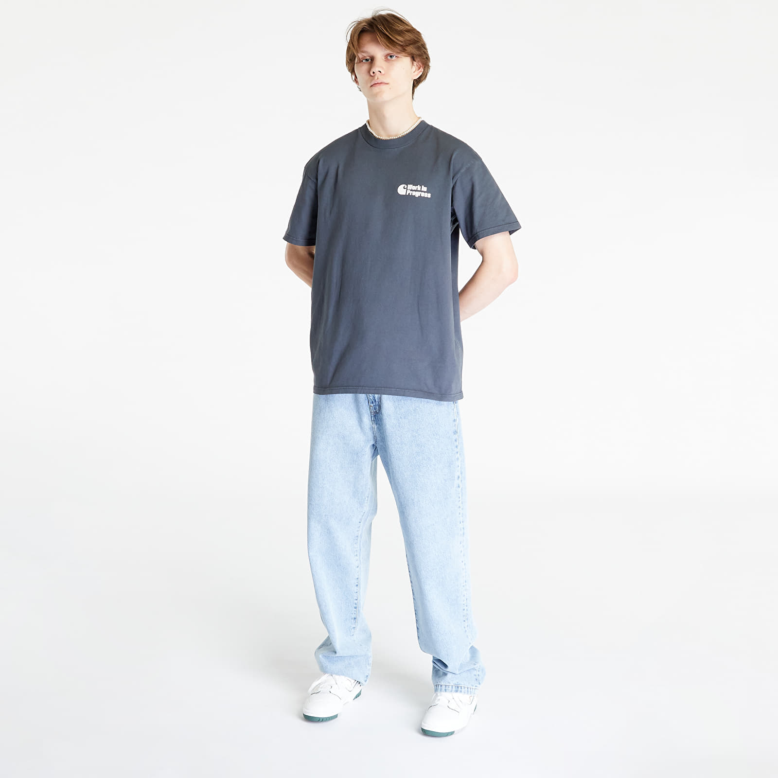Majice T-shirt Carhartt WIP Manual Short Sleeve T-Shirt UNISEX Zeus Garment Dyed