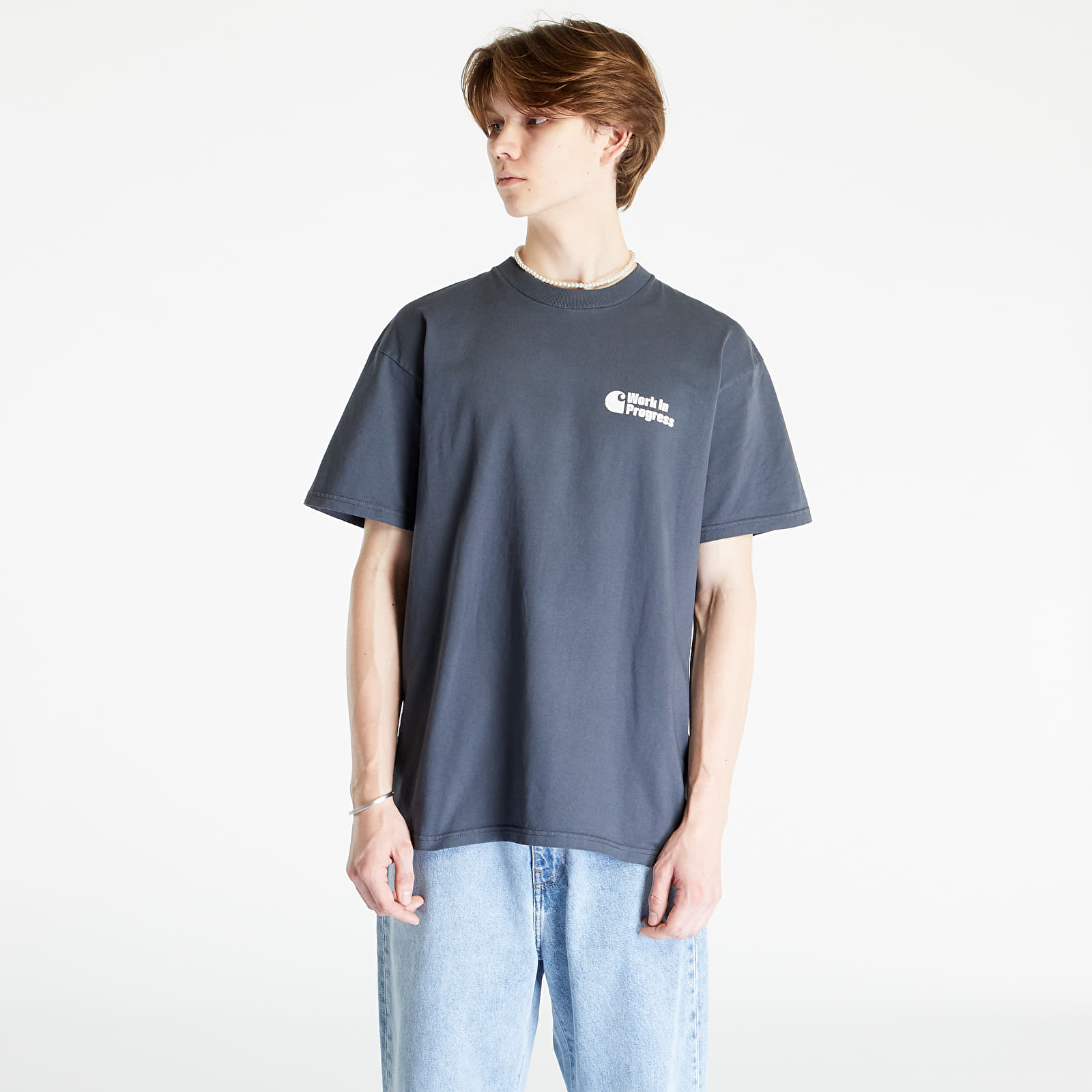 Majice T-shirt Carhartt WIP Manual Short Sleeve T-Shirt UNISEX Zeus Garment Dyed