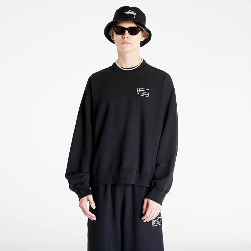 Nike x Stussy Sportswear NRG Washed Fleece Crewneck UNISEX Black