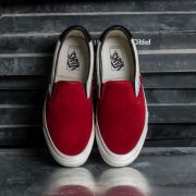 Men s shoes Vans OG Slip On 59 LX Suede Canvas Red Dahlia