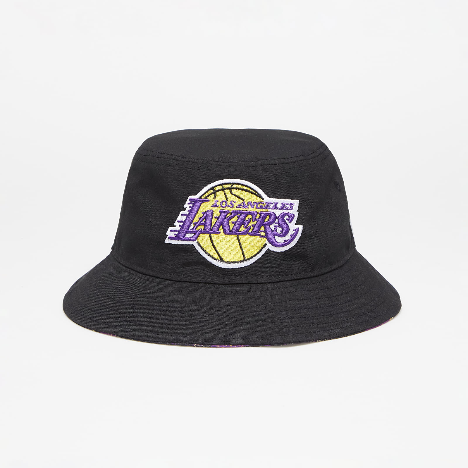 New Era Los Angeles Lakers Print Infill Bucket Hat Black