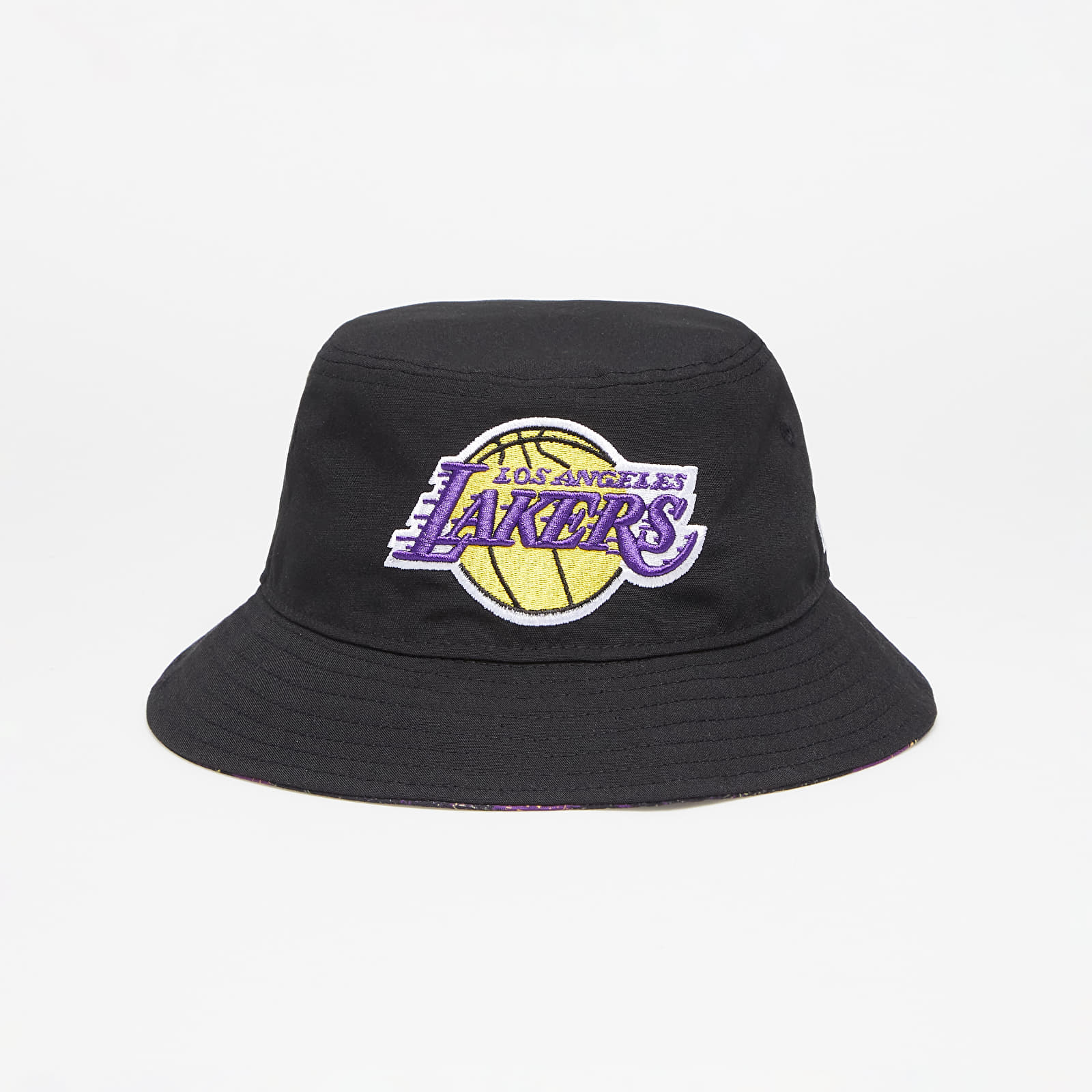 Kapelusze New Era Los Angeles Lakers Print Infill Bucket Hat Black