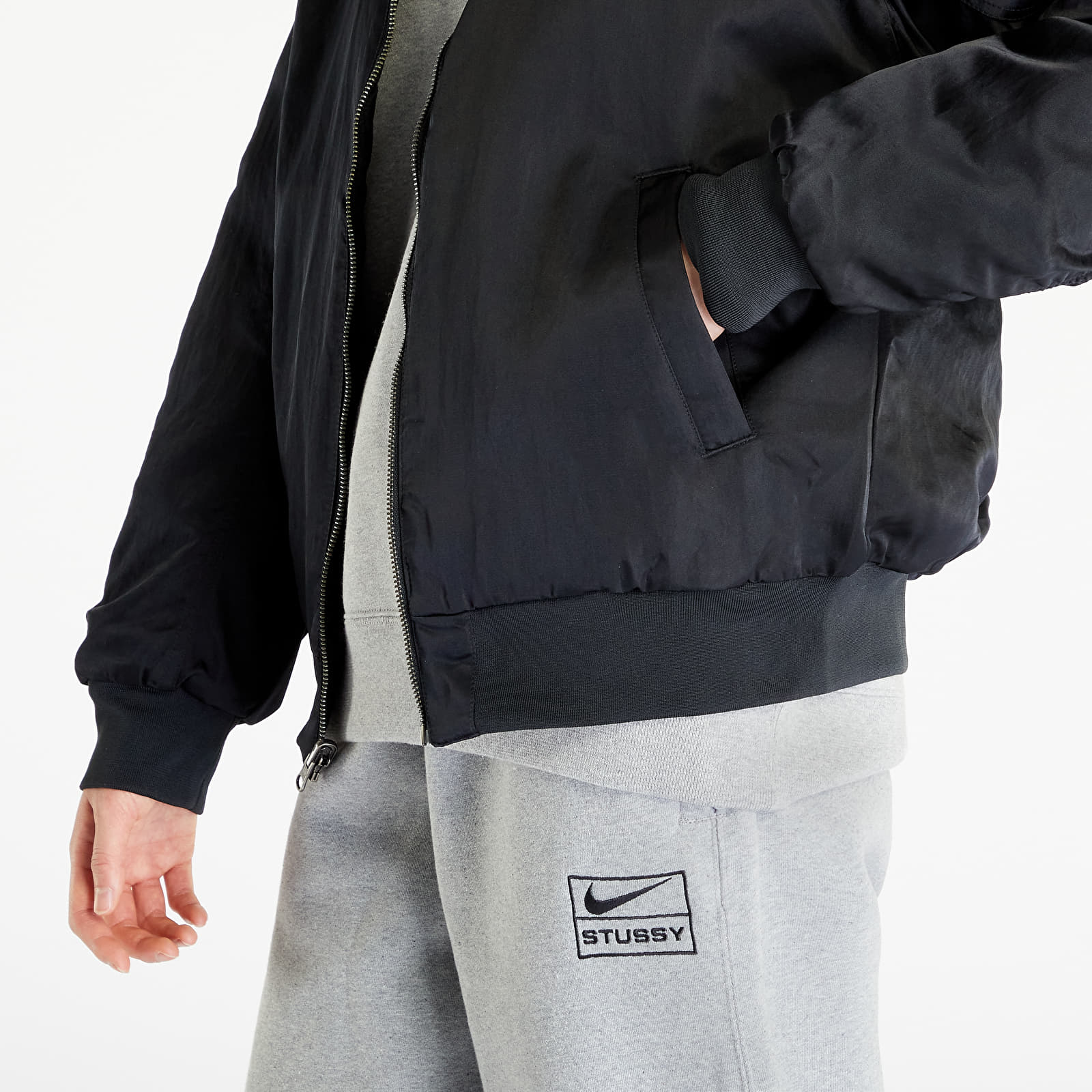 Bundy Nike Sportswear Women's Varsity Bomber Jacket Black/ Black/ White