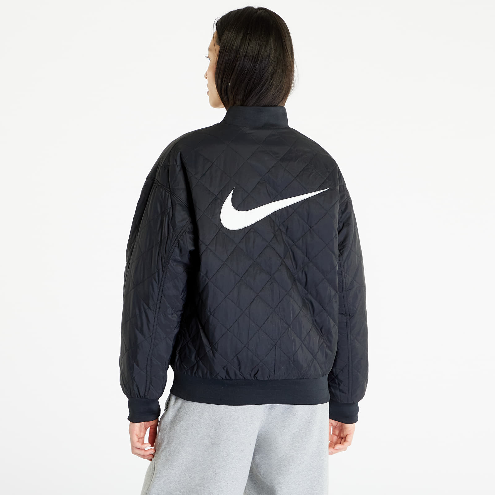 Bundy Nike Sportswear Women's Varsity Bomber Jacket Black/ Black/ White