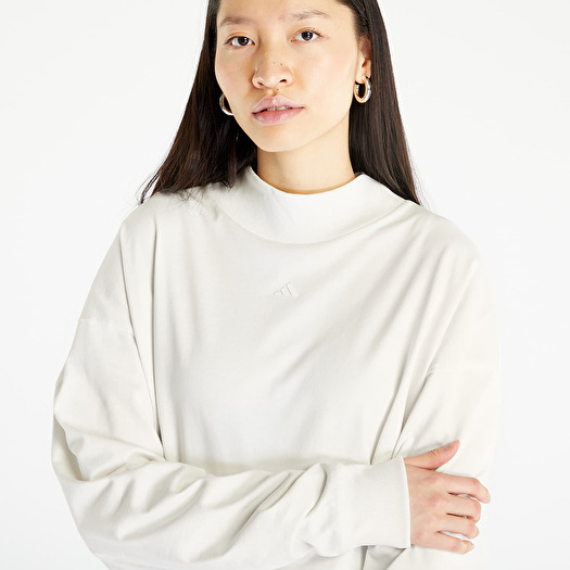 T shirts adidas Basketball Long Sleeve Tee UNISEX Cloud White