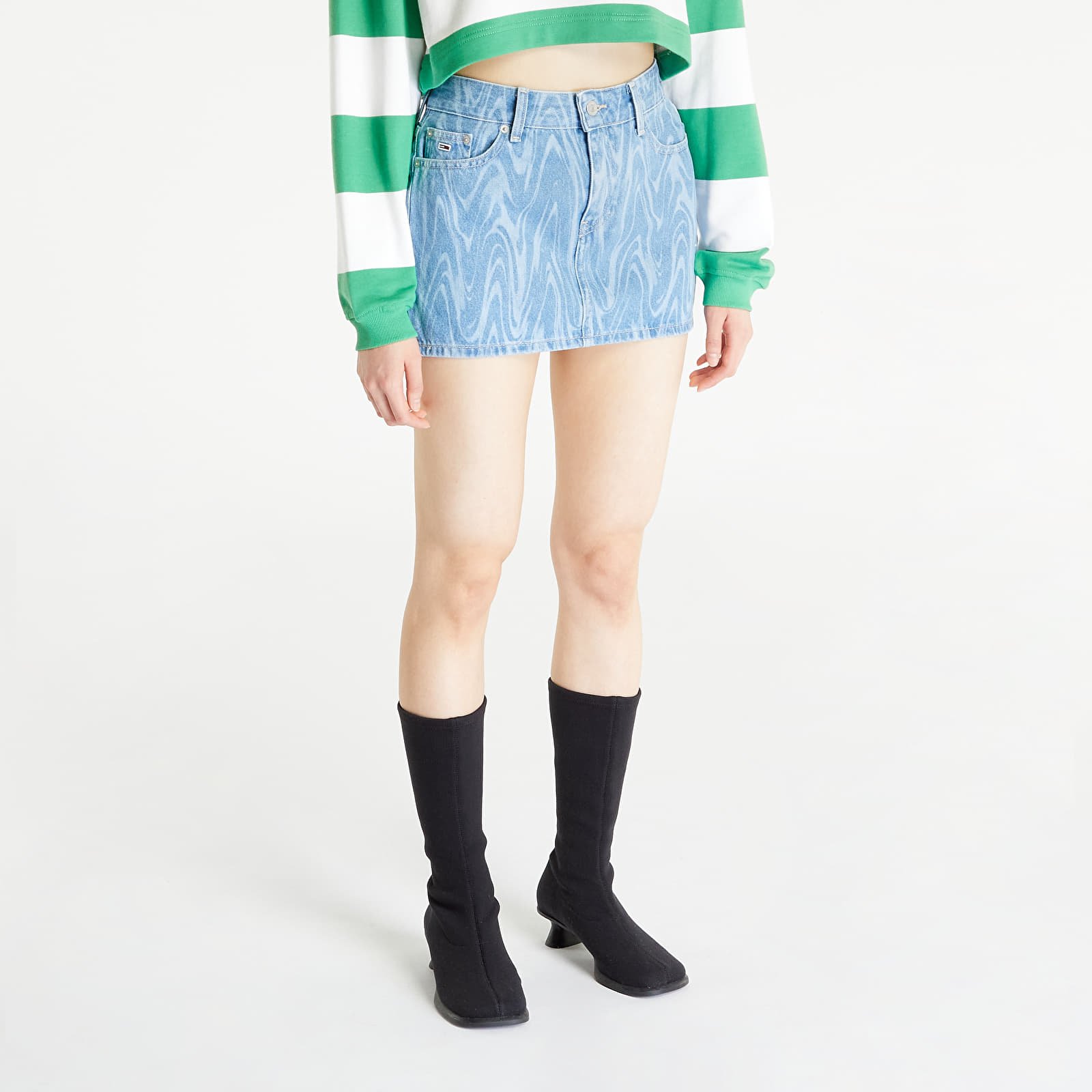 Sukně Tommy Jeans Sophie Micro Mini Skirt Denim Light