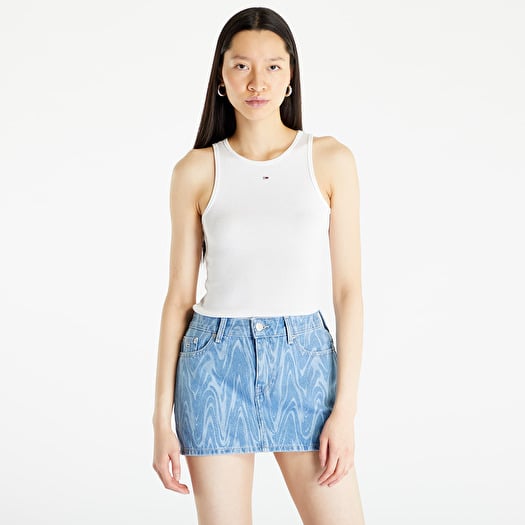 Tank top Tommy Jeans Essential Rib Tank Top White
