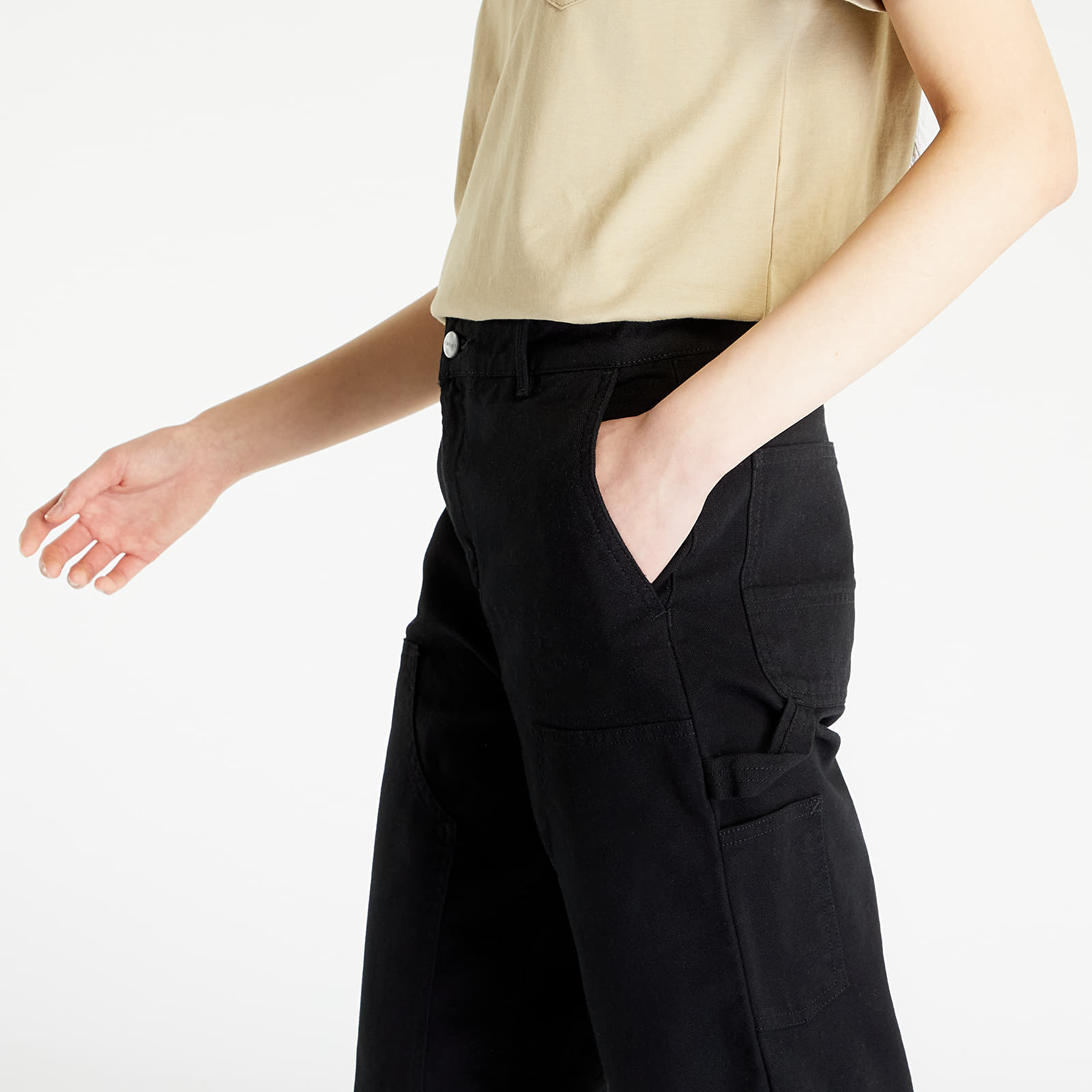 Jeans Carhartt WIP W' Pierce Double Knee Pant Black Rinsed