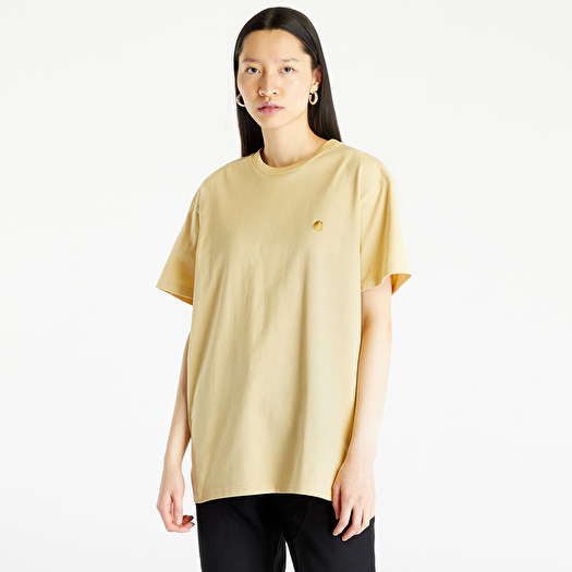 gold short sleeve shirt