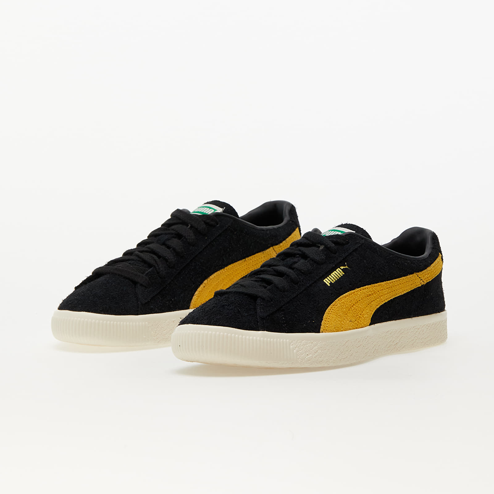 Zapatillas Hombre Puma Suede VTG Hairy Suede Puma Black-Mustard Seed