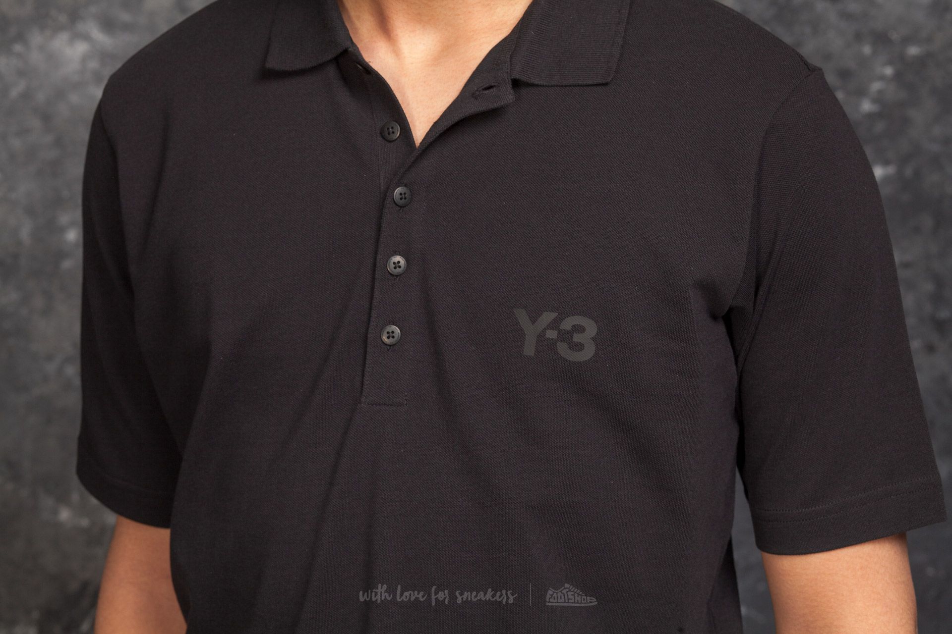 Koszulki Y-3 Seasonal Polo Black