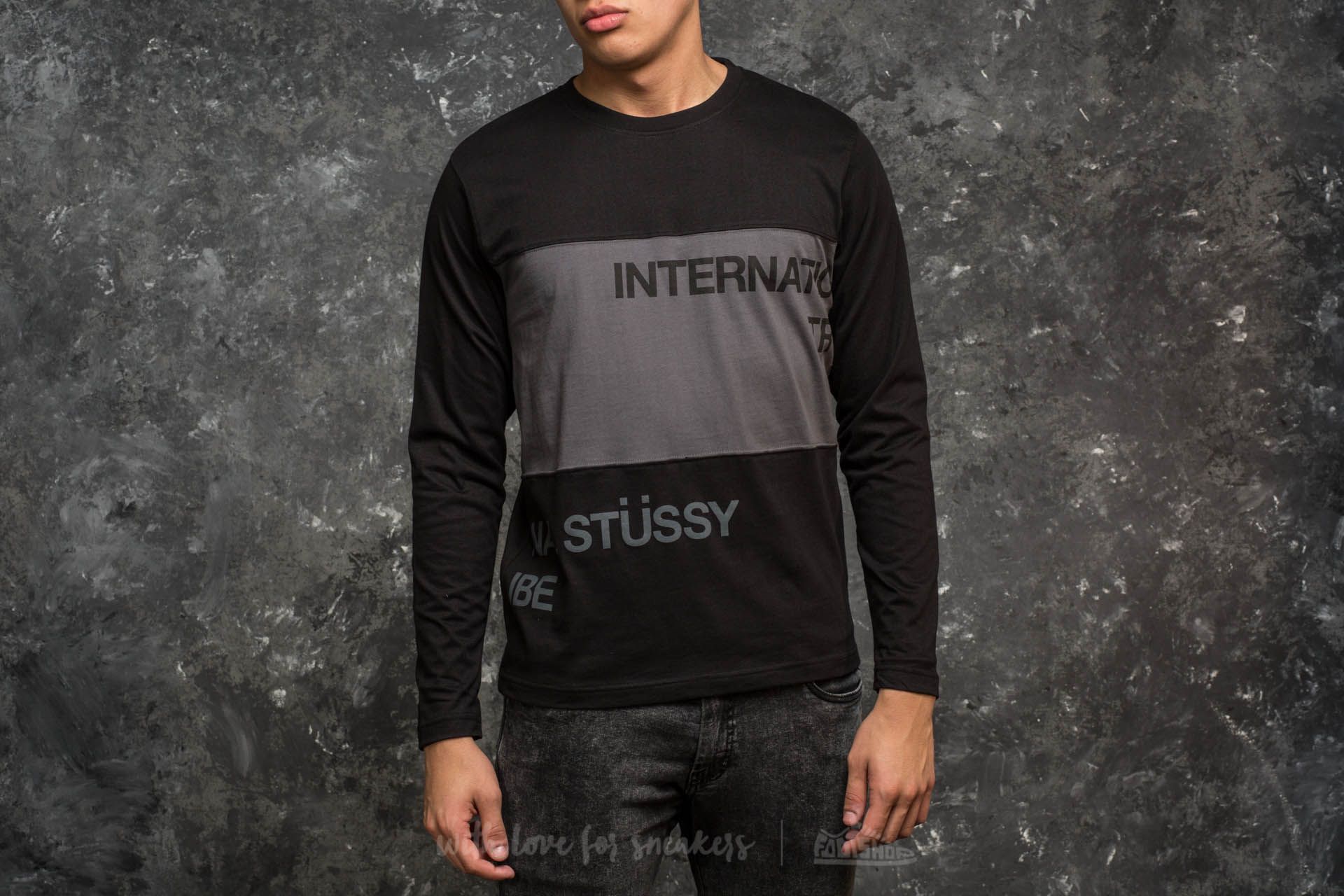 T-shirts Stüssy Split Panel Jersey Black