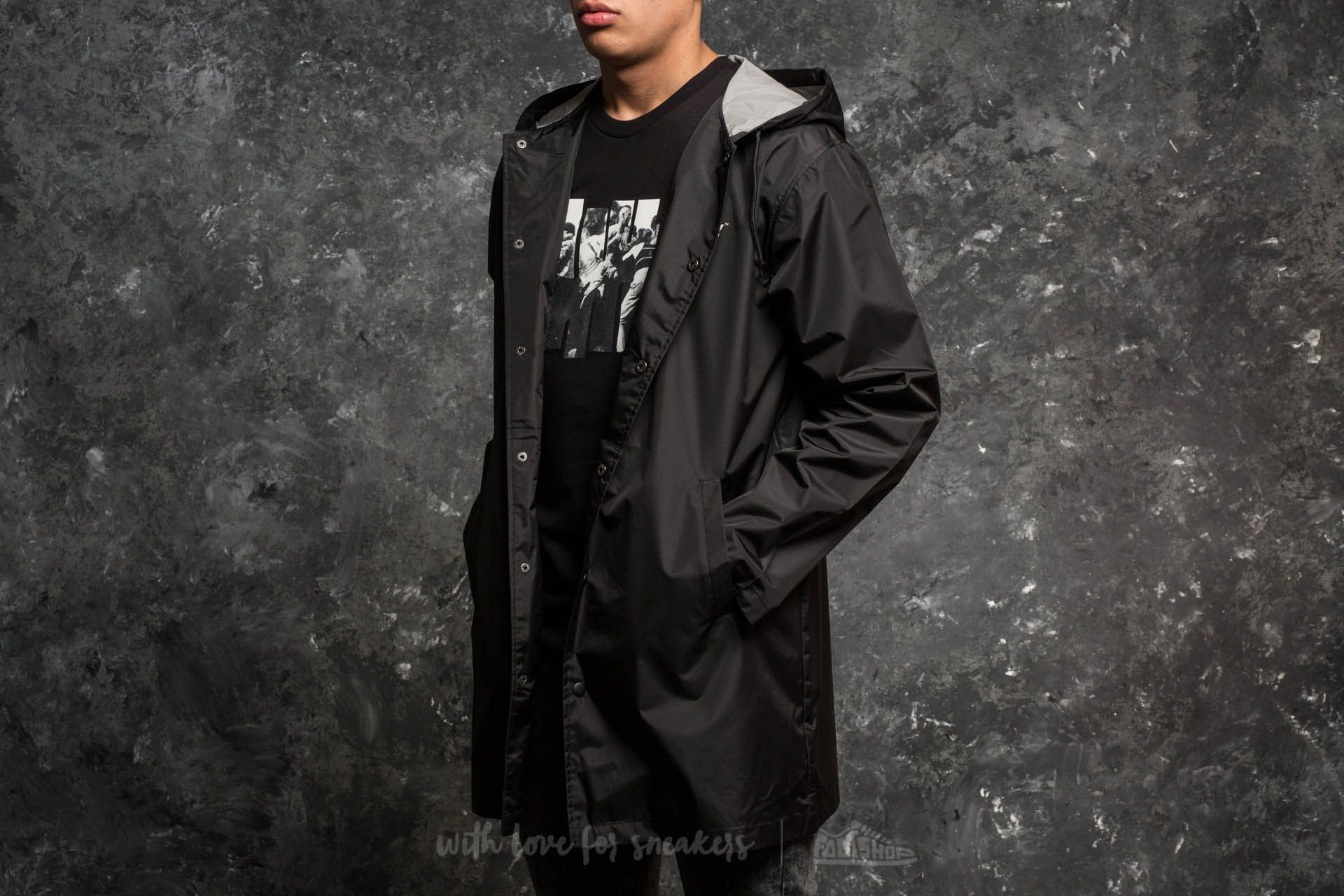 Coach Jackets Stüssy Long Hooded Coach Jacket Black | Footshop