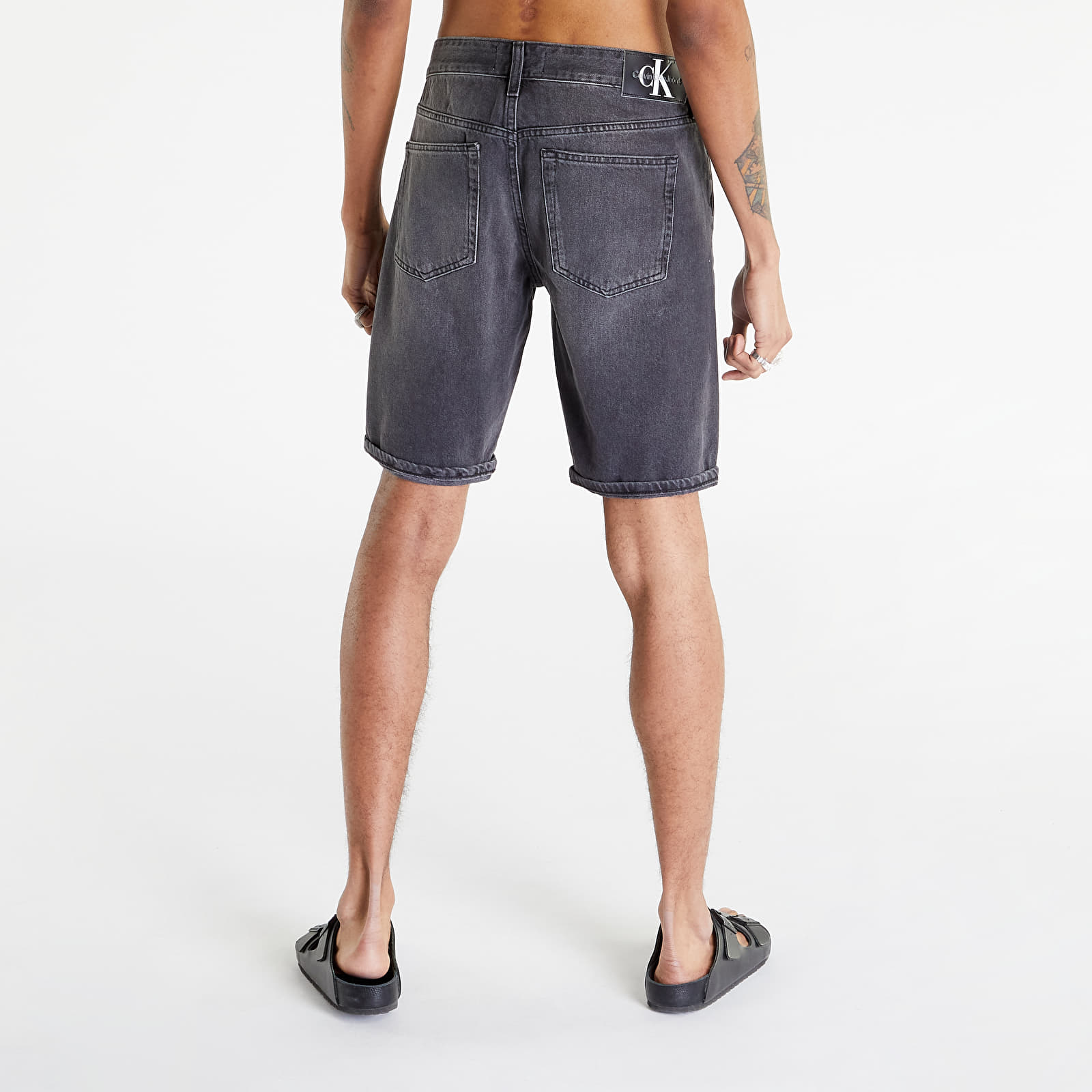 Šortai Calvin Klein Jeans Regular Shorts Denim Black