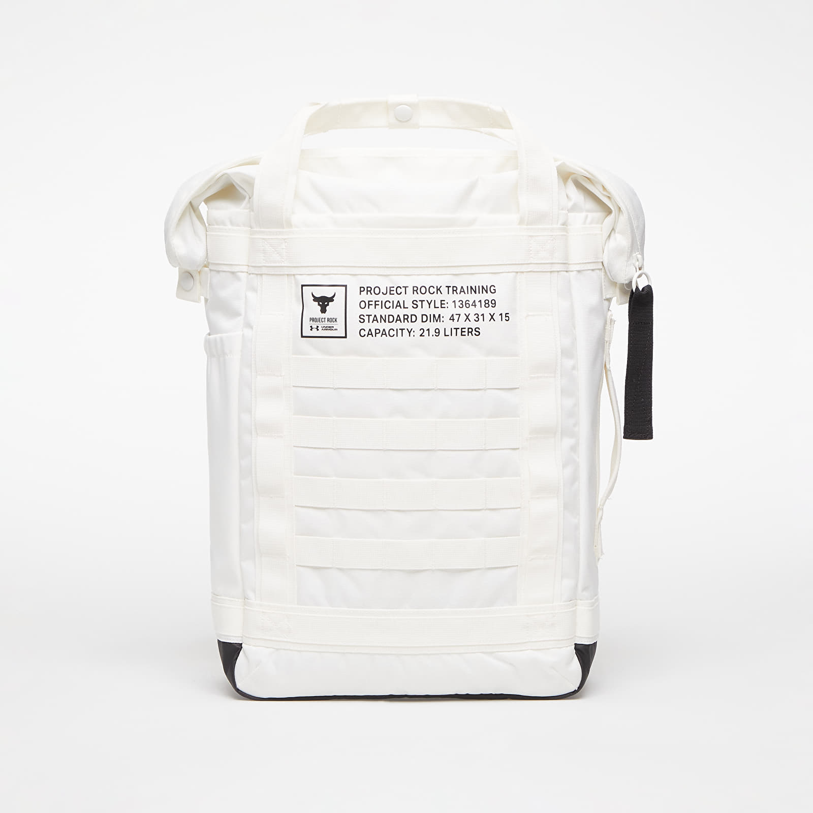 Backpacks Under Armour Project Rock Box Duffle Backpack 21.9L Ivory/ Black/ Black