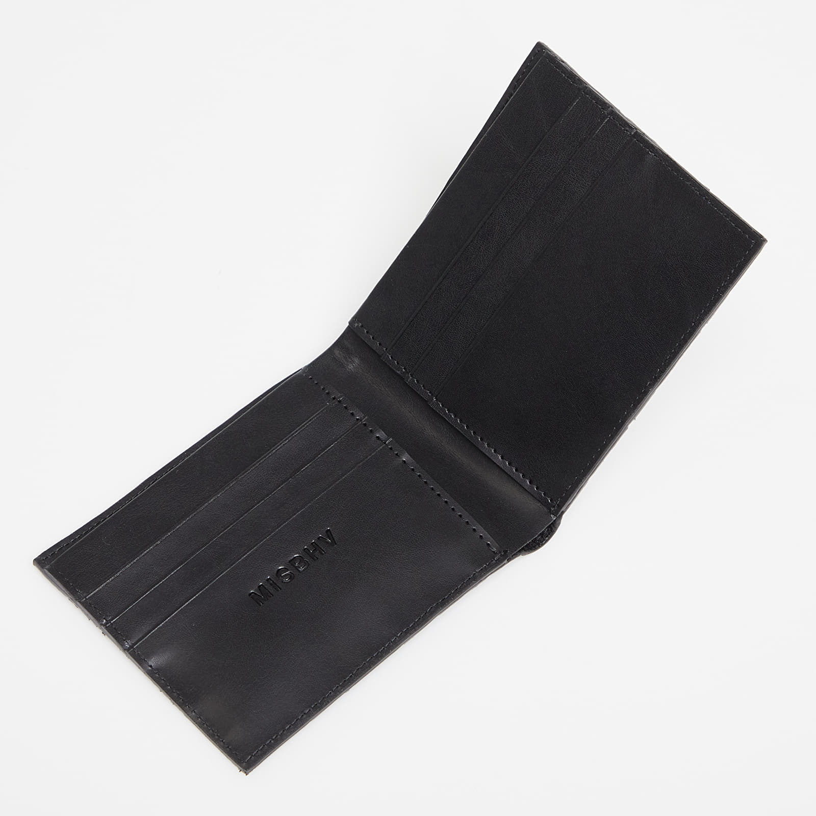 Portfele MISBHV Embossed Monogram Bifold Wallet Black