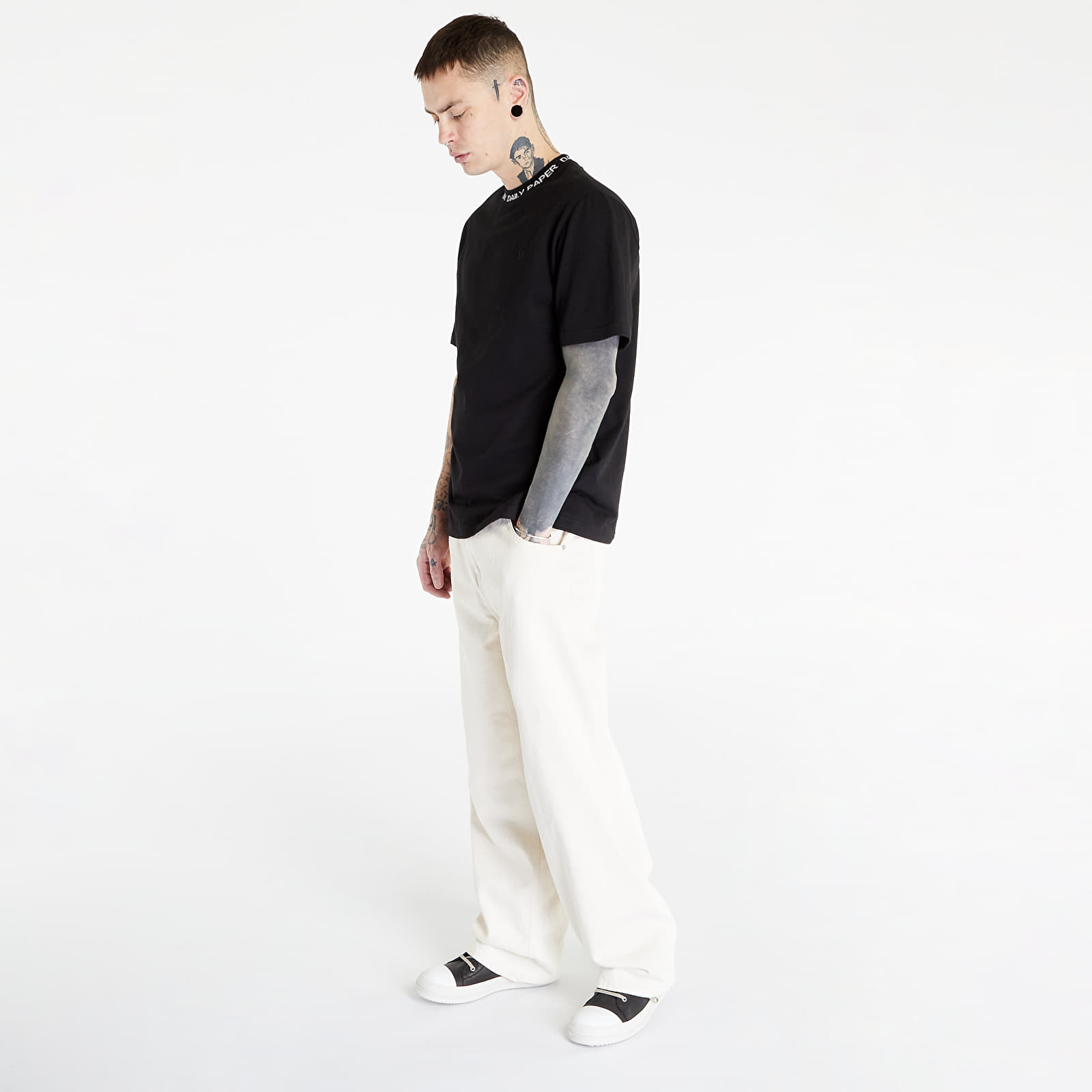 T-shirts Daily Paper Erib Short Sleeve Tee Black/ White
