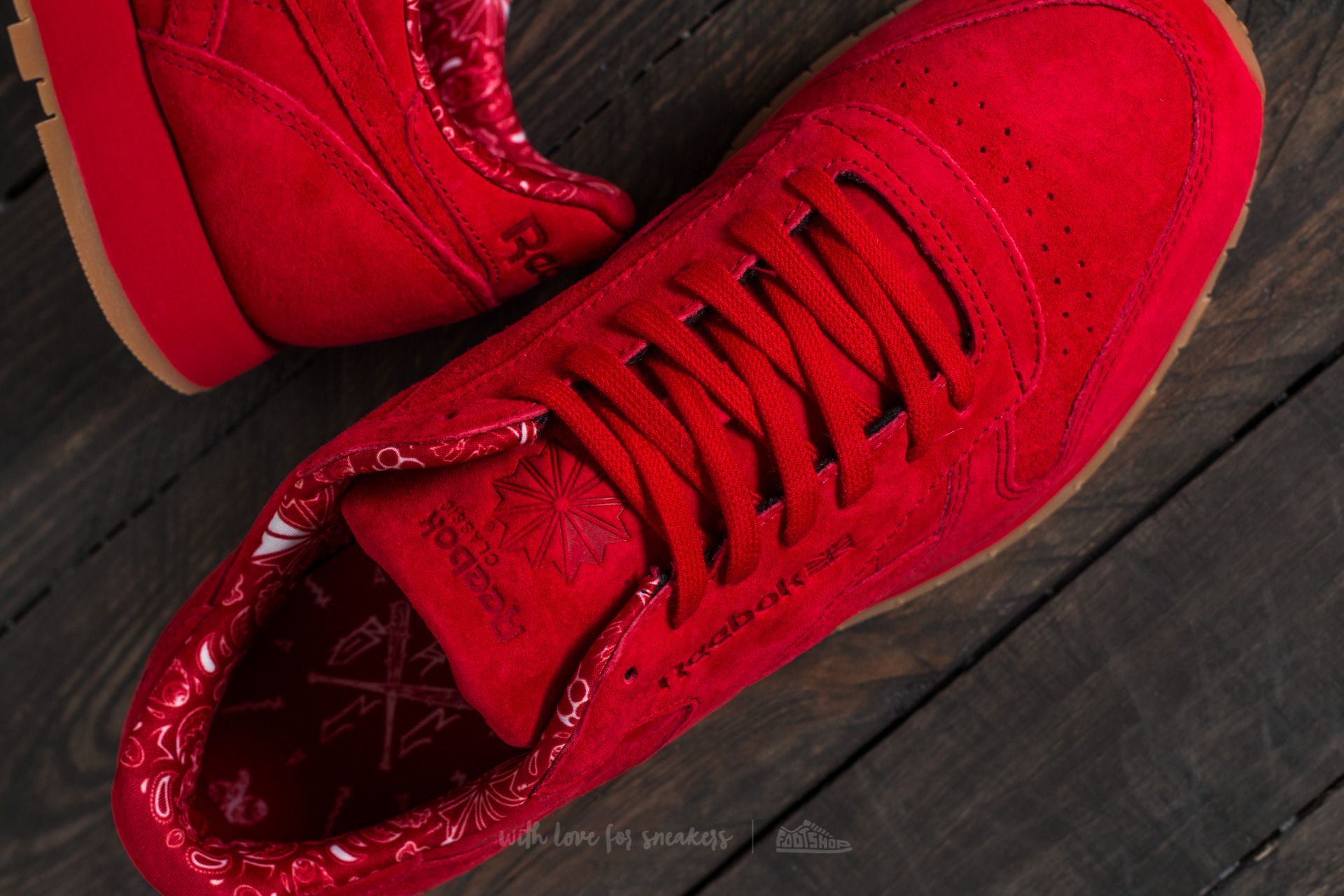 Zapatillas Hombre Reebok Classic Leather TDC Scarlet/ White-Gum