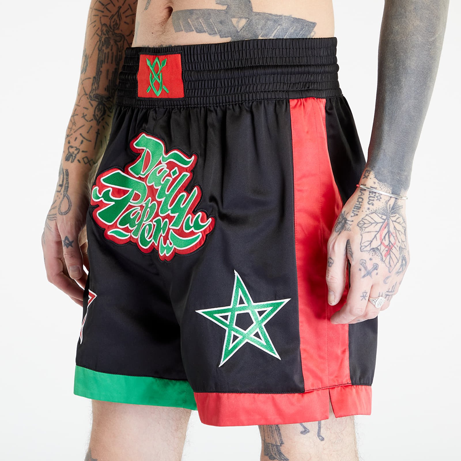 Pantaloncini Daily Paper Paithon Shorts Black/ Samba Red