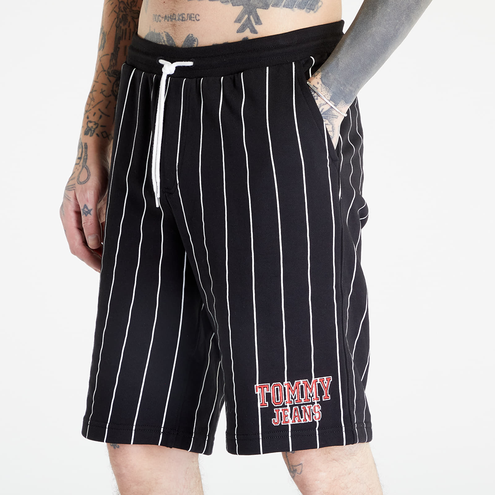 Shorts Tommy Jeans Oversized Pinstripe Shorts Black