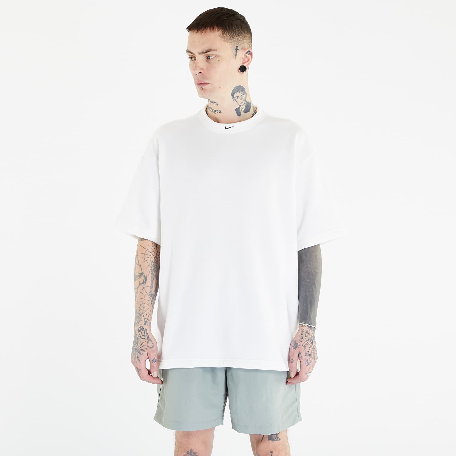 Camisetas Nike Sportswear Circa Men's French Terry Short Sleeve Tee White/ Black