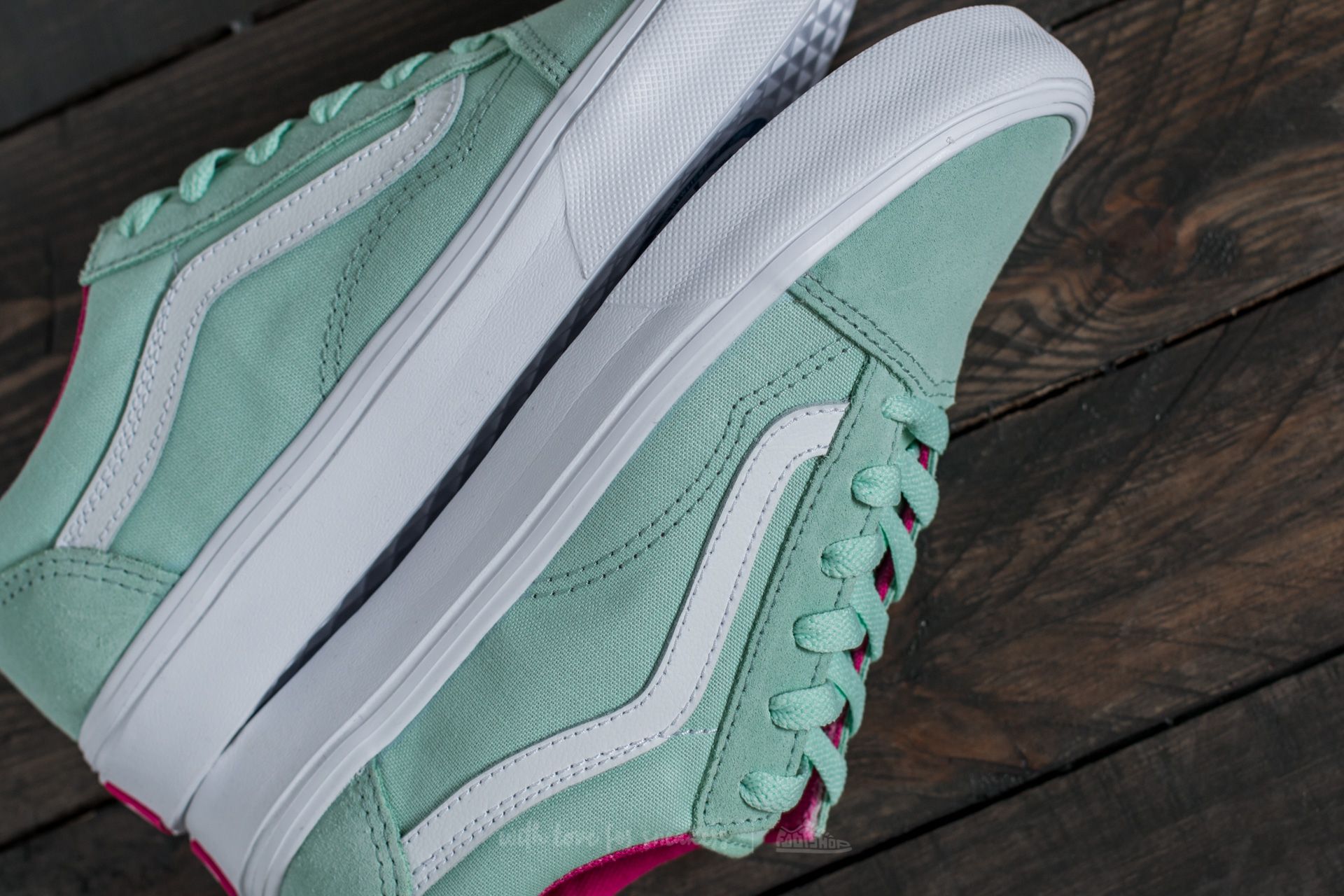 Mint green and gray vans best sale