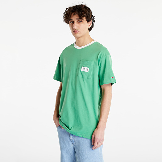 Tommy jeans green t shirt sales