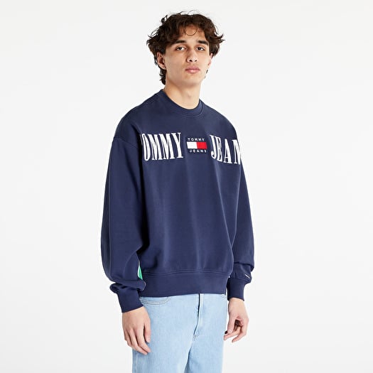 Tommy jeans collegiate sweatshirt hot sale navy